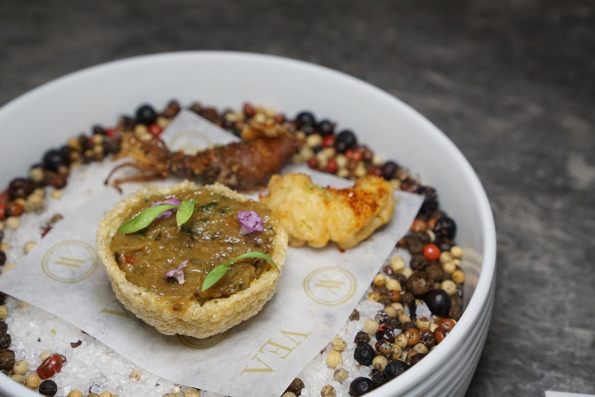 在香港的米其林餐厅用餐,在香港的豪华正餐