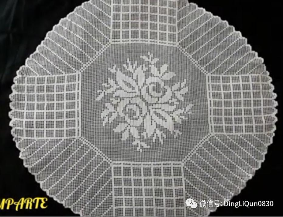 针织桌布图案大全图解,编织桌布图案花边