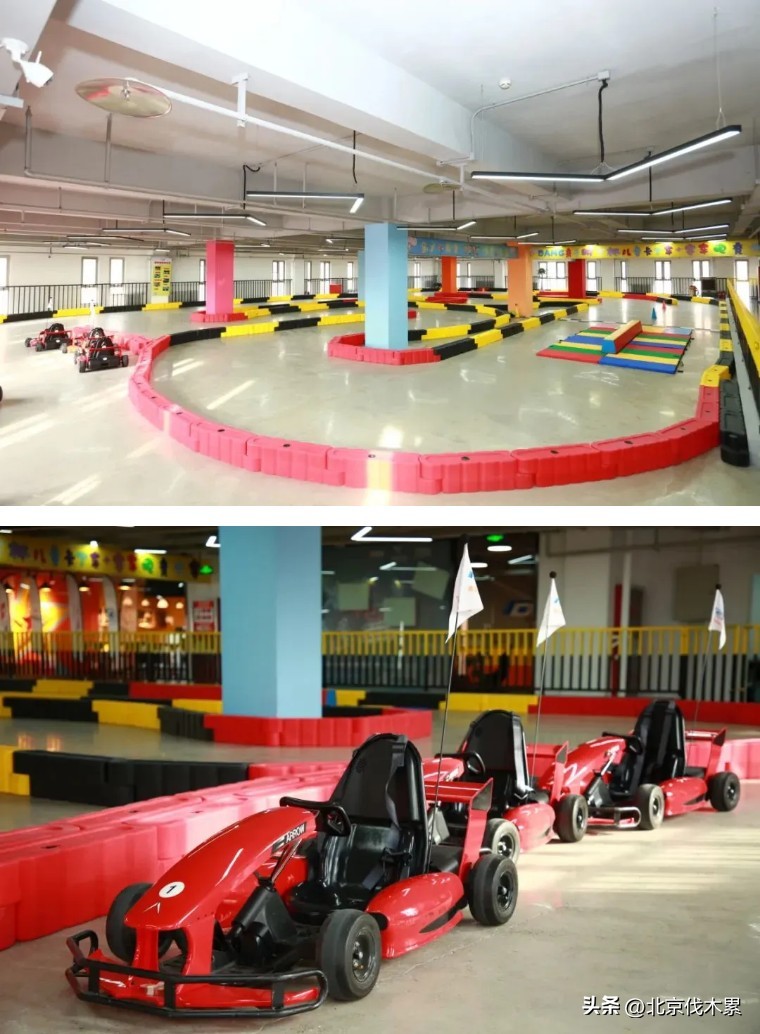 运动萌兽主题公园冬季,天气暖和了野地里撒欢