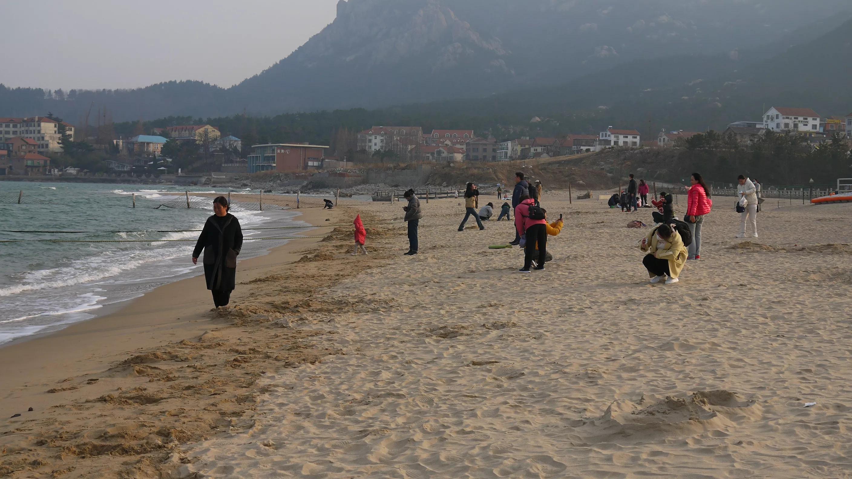 青岛崂山仰口沙滩相关风景视频,崂山怎么去仰口沙滩