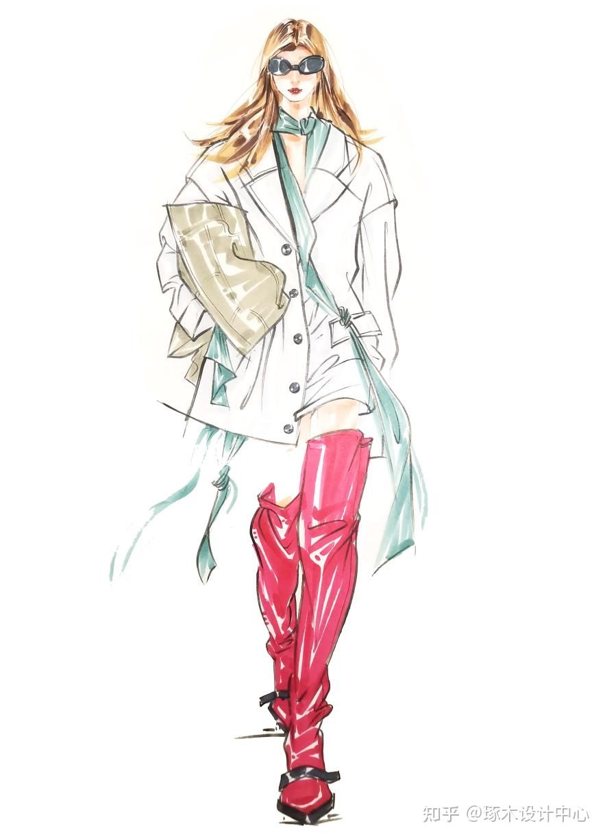 服装设计手绘图怎么学,2021北服服装设计考研手绘题