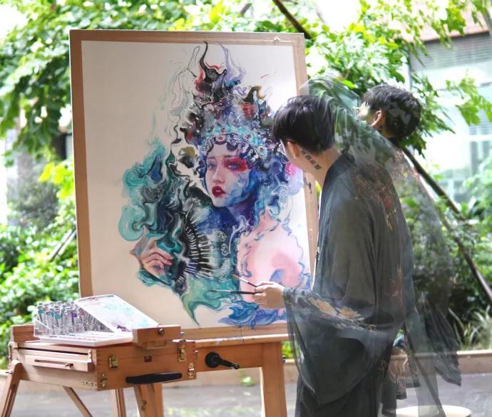 他是抖音水彩第一人，画面充满水墨意境，质感优秀！150万人盛赞