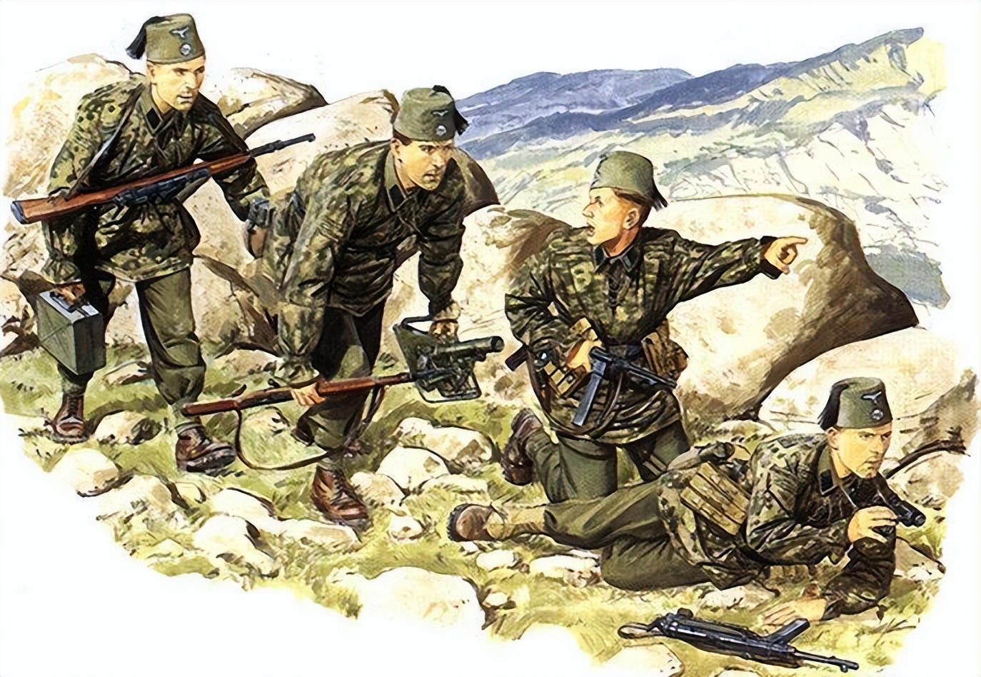 二战德军彩照图,二战德军坦克彩绘图片