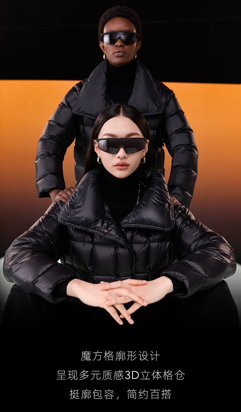 魔方衣服设计,魔方格子鹅绒服