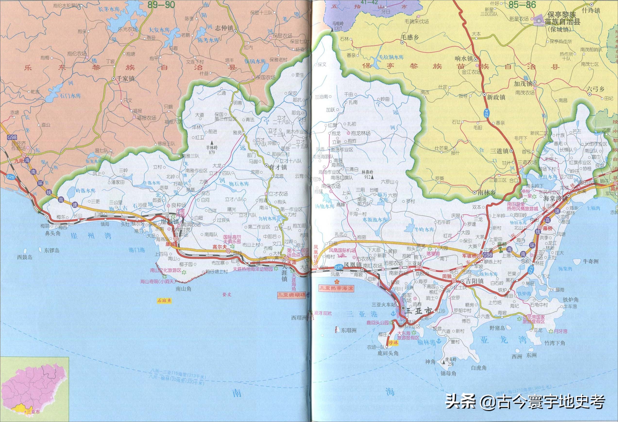海南省完整的地图,地图海南省高清版