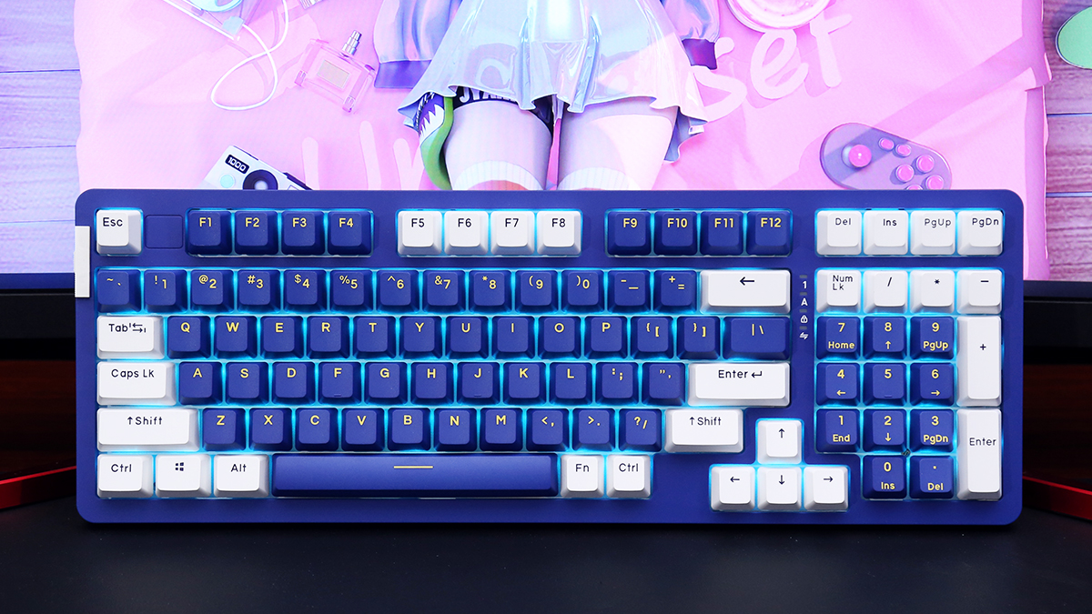 达尔优a98静电容轴测评,达尔优A98机械键盘