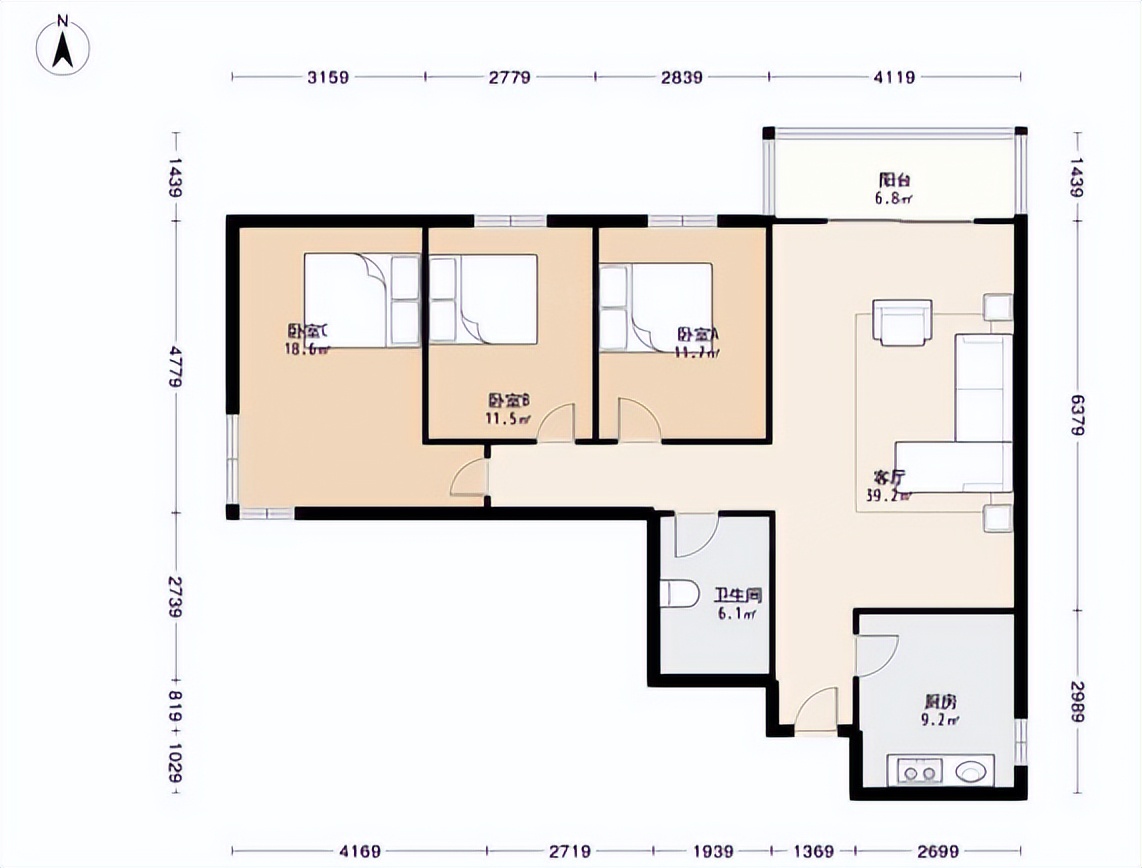 「北京丰台区」首科花园120平米三居室6.3折起拍，564W