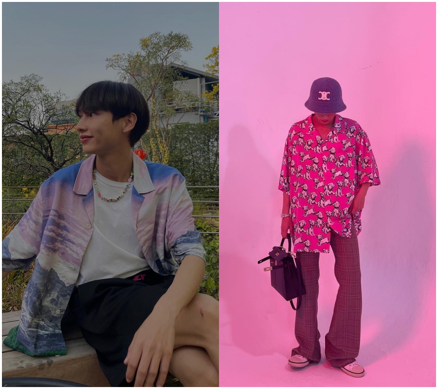 粉色系甜酷风穿搭男,粉色系极简穿搭男生