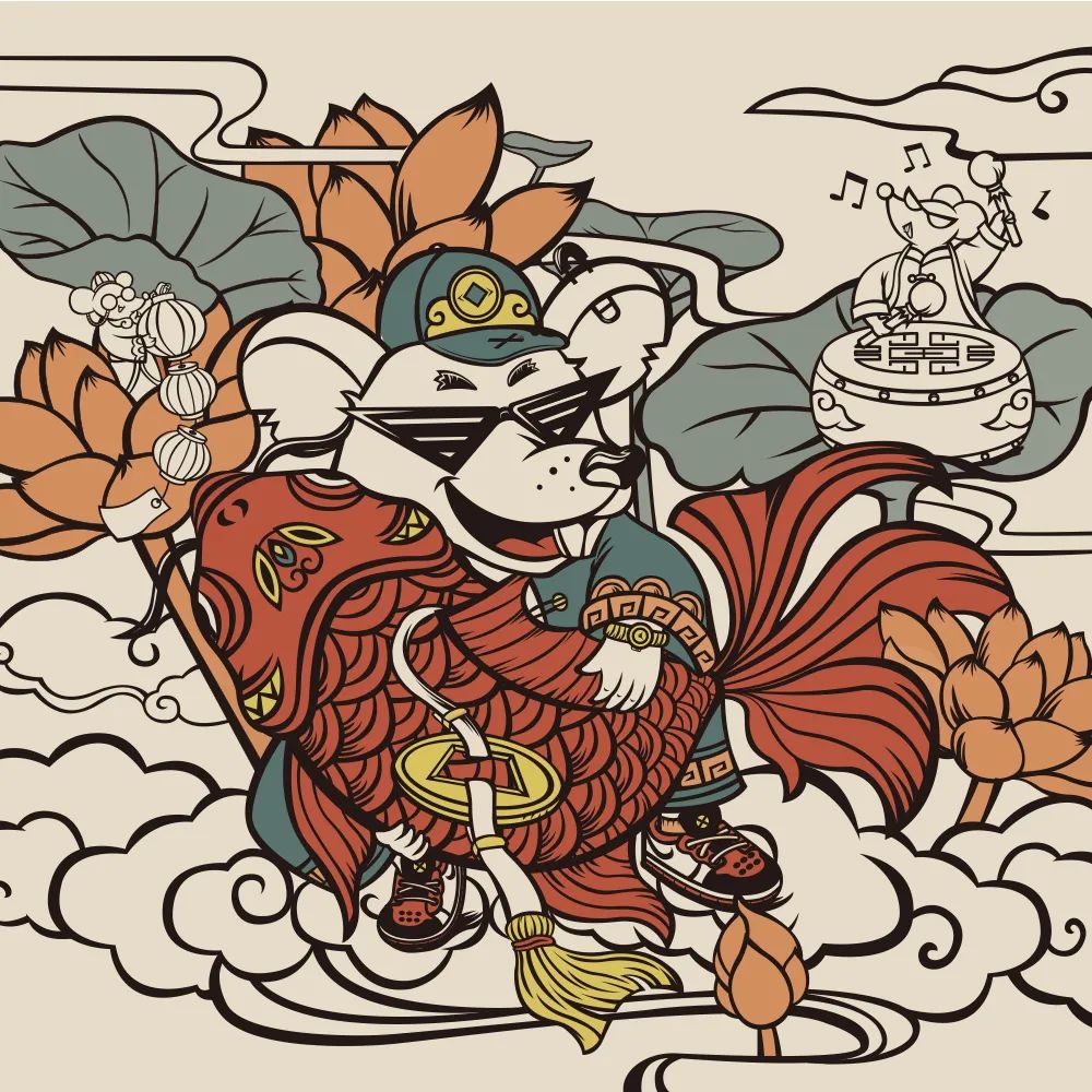 国潮风海报创意设计,国潮插画手绘初学者入门教程