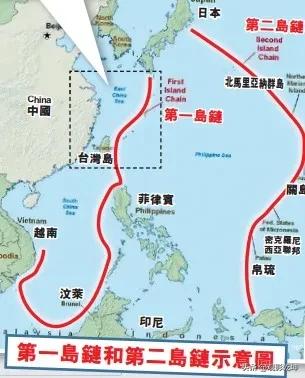 第一岛链第二岛链分别指的是什么,台湾所说的第一岛链