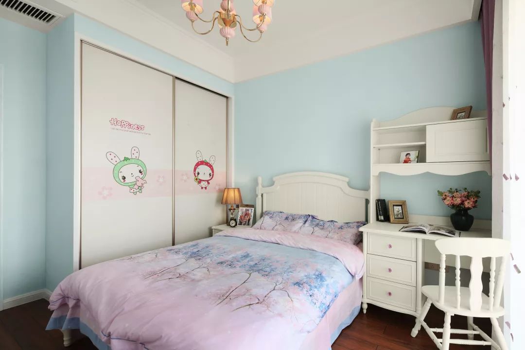 美式复古蓝色装修效果图,极简的美式复古风格