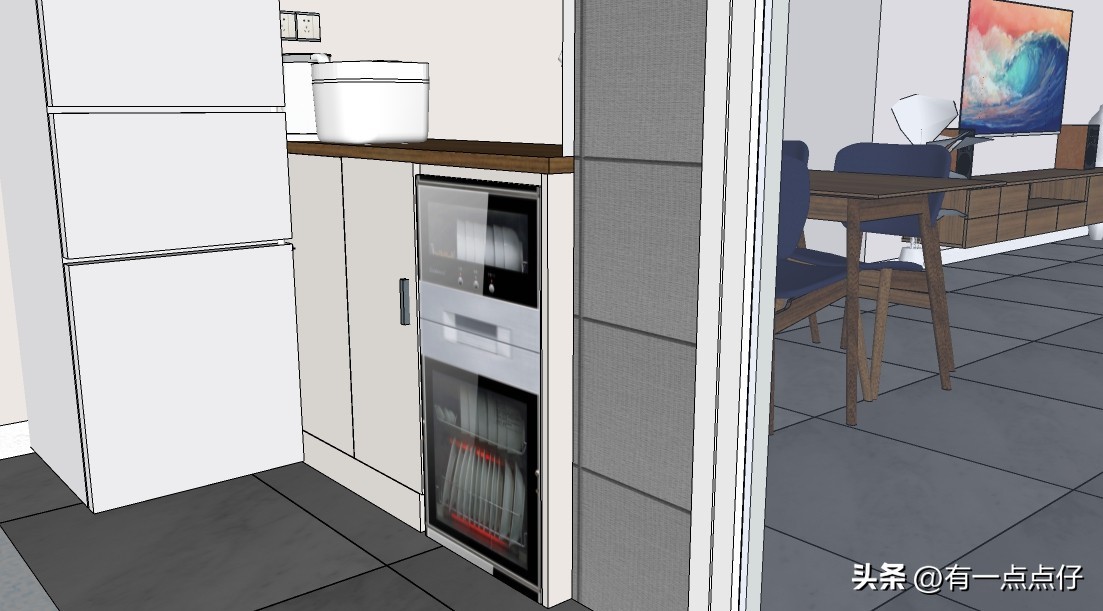 开放式厨房吧台柜设计实用,开放式厨房客厅一体吧台隔断