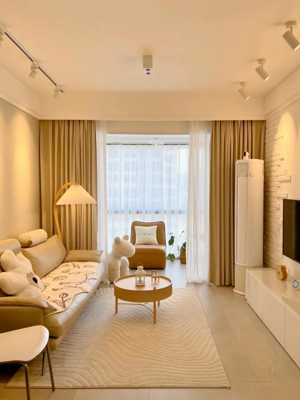 2米单片窗帘挂出来效果,怎么把窗帘挂在2个轨道上