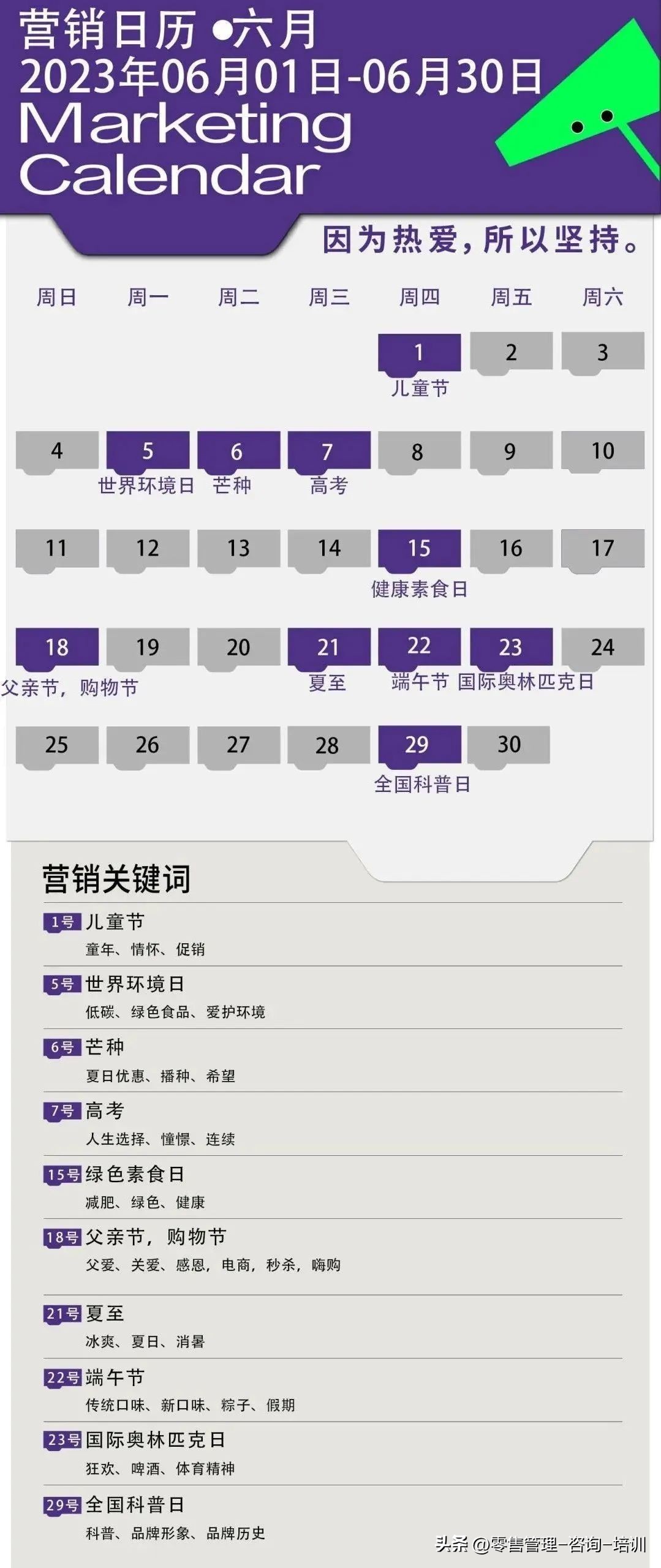 超市6月促销日历,超市全年节庆营销日历