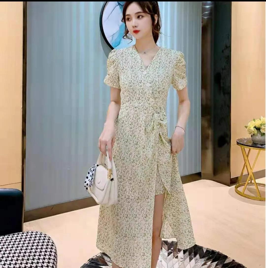 穿搭碎花连衣裙女,知性优雅大方简单女装夏季连衣裙