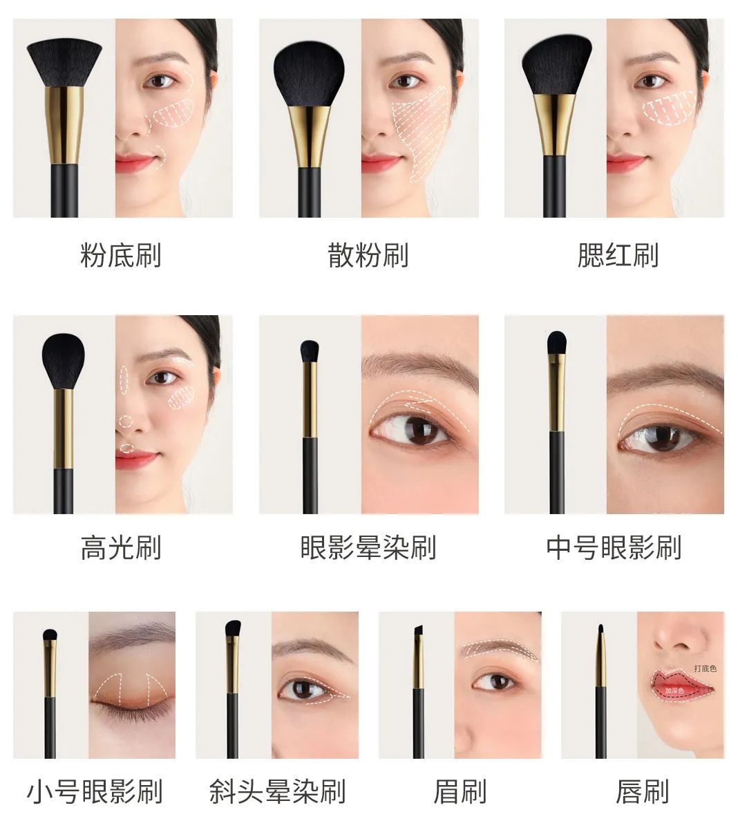 如何区分各个化妆刷的功能,新手必看化妆刷最全大指南