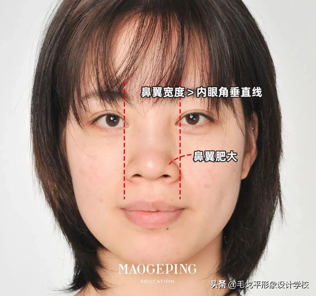 鼻小柱比鼻翼低怎么化妆,山根低大鼻头宽鼻翼修容