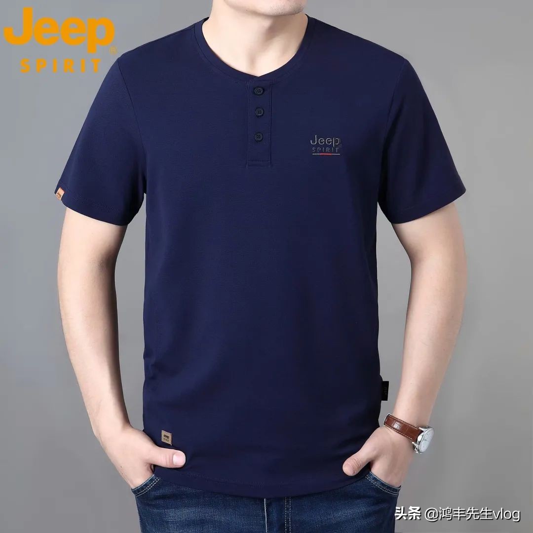 jeep短袖t恤专卖店男装翻领,jeep短袖t恤男纯棉官方正品