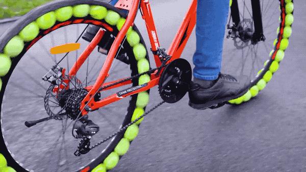 自行车轮胎改装全过程,史上最牛自行车轮胎