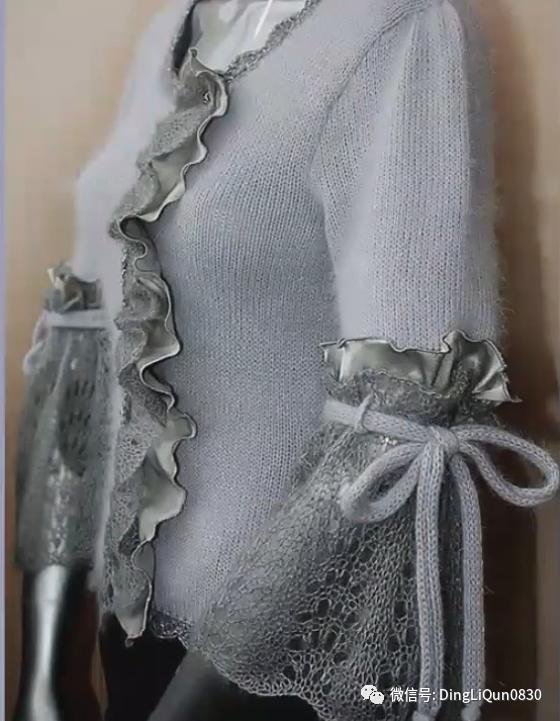 毛衣加蕾丝花边的方法,带蕾丝花边的毛衣