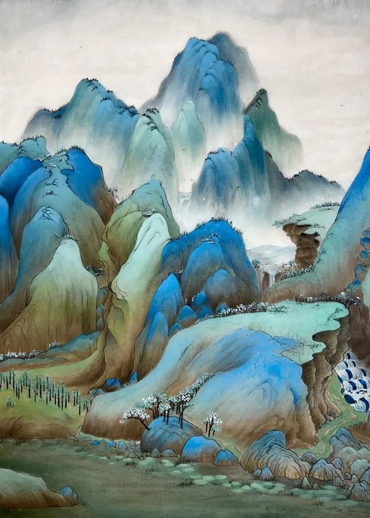 仁山智水山水画,仁山智水书法作品