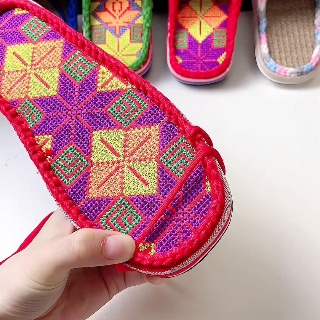 布条线横条纹包头拖鞋教程全集,布条线图案拖鞋教程最新款