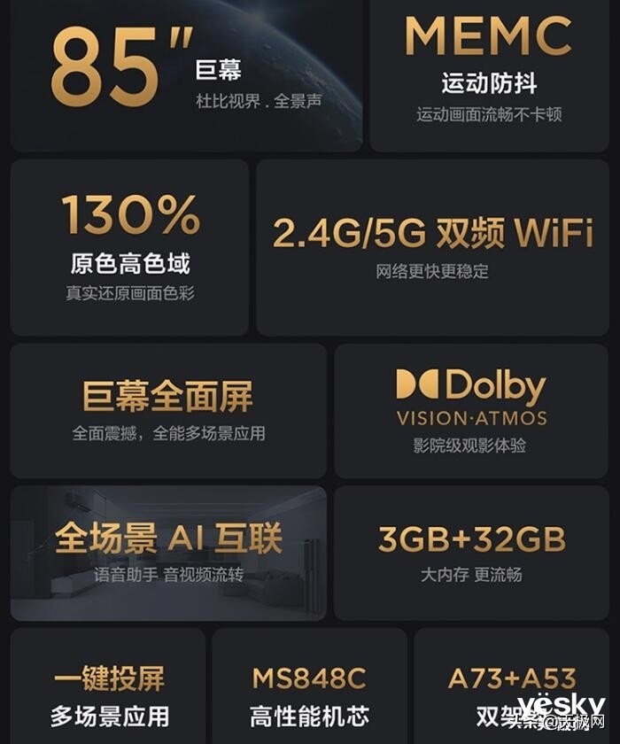 免遥控智能ai电视,酷开65p70深度评测