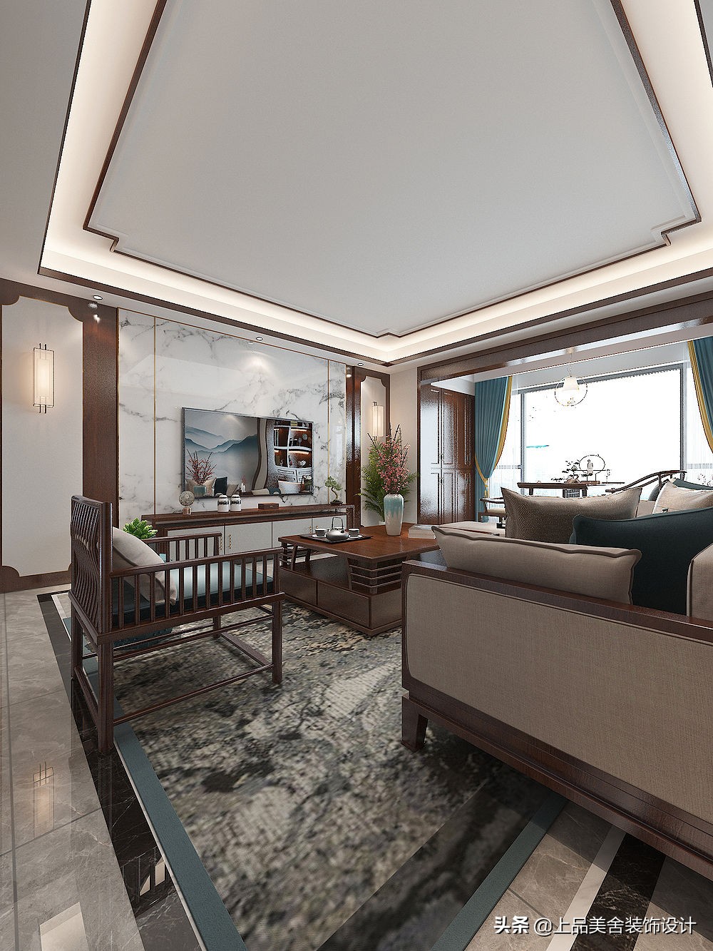 180平米中式原木风格,中式原木风格小户型100平