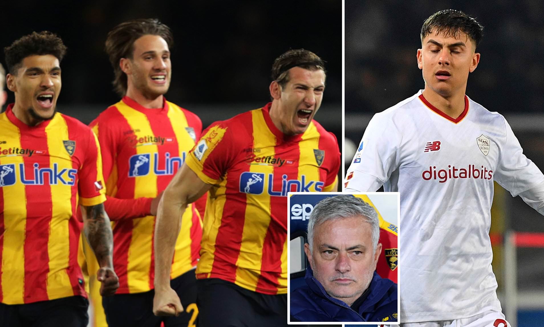 罗马绝杀莱切穆里尼奥,穆里尼奥执教罗马被红牌