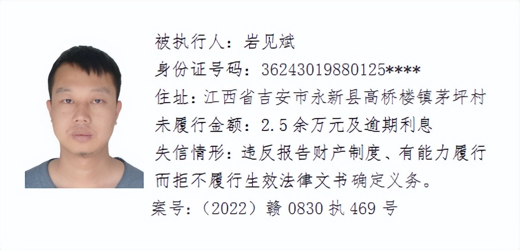 欠了几千元都不还，和他们打交道请小心！吉安这64人被曝光！