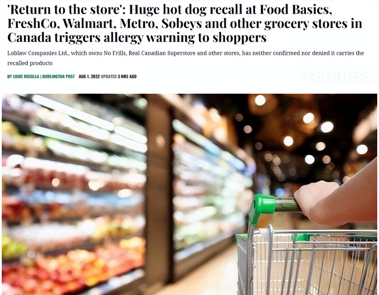 加拿大召回华人爱吃香肠 美国知名防晒霜出事 网红燕麦奶受污染