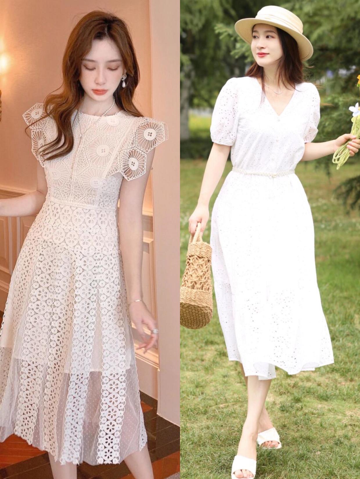 夏日优雅永不过时时尚气质连衣裙,简约连衣裙夏天高级感