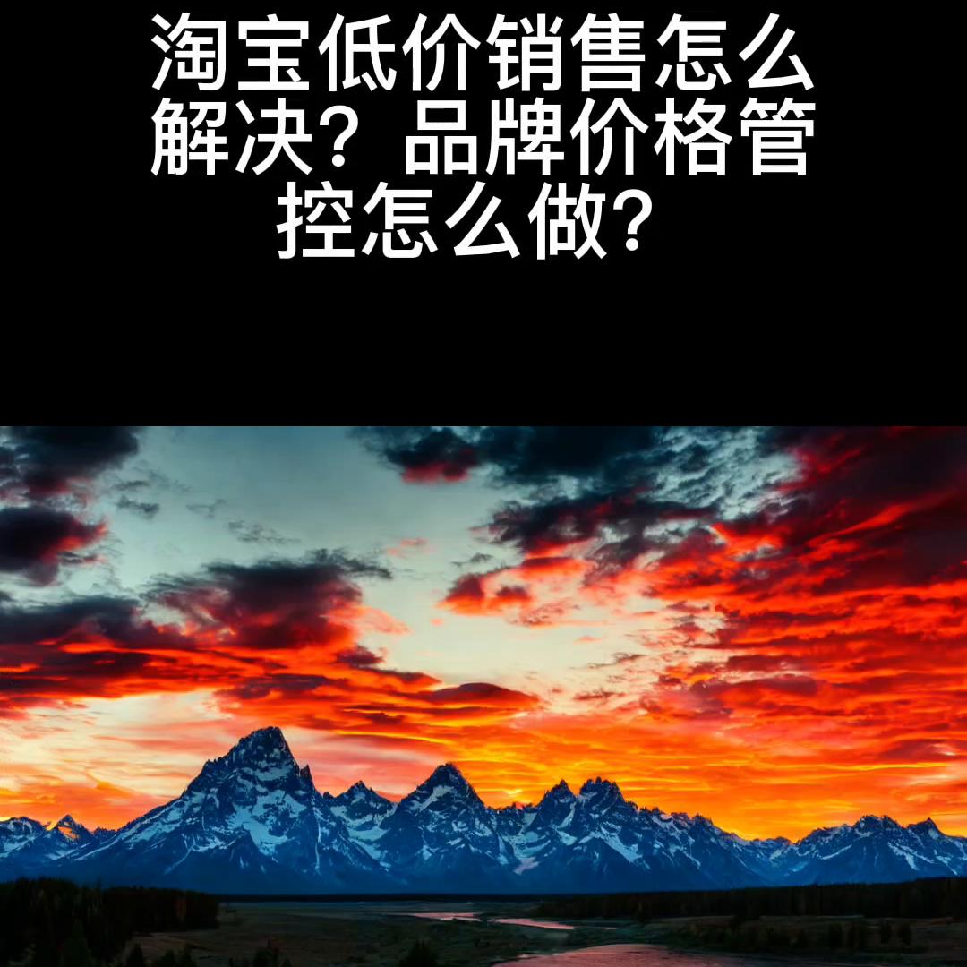 淘宝品牌控价该怎么做,淘宝低价商品怎么运营