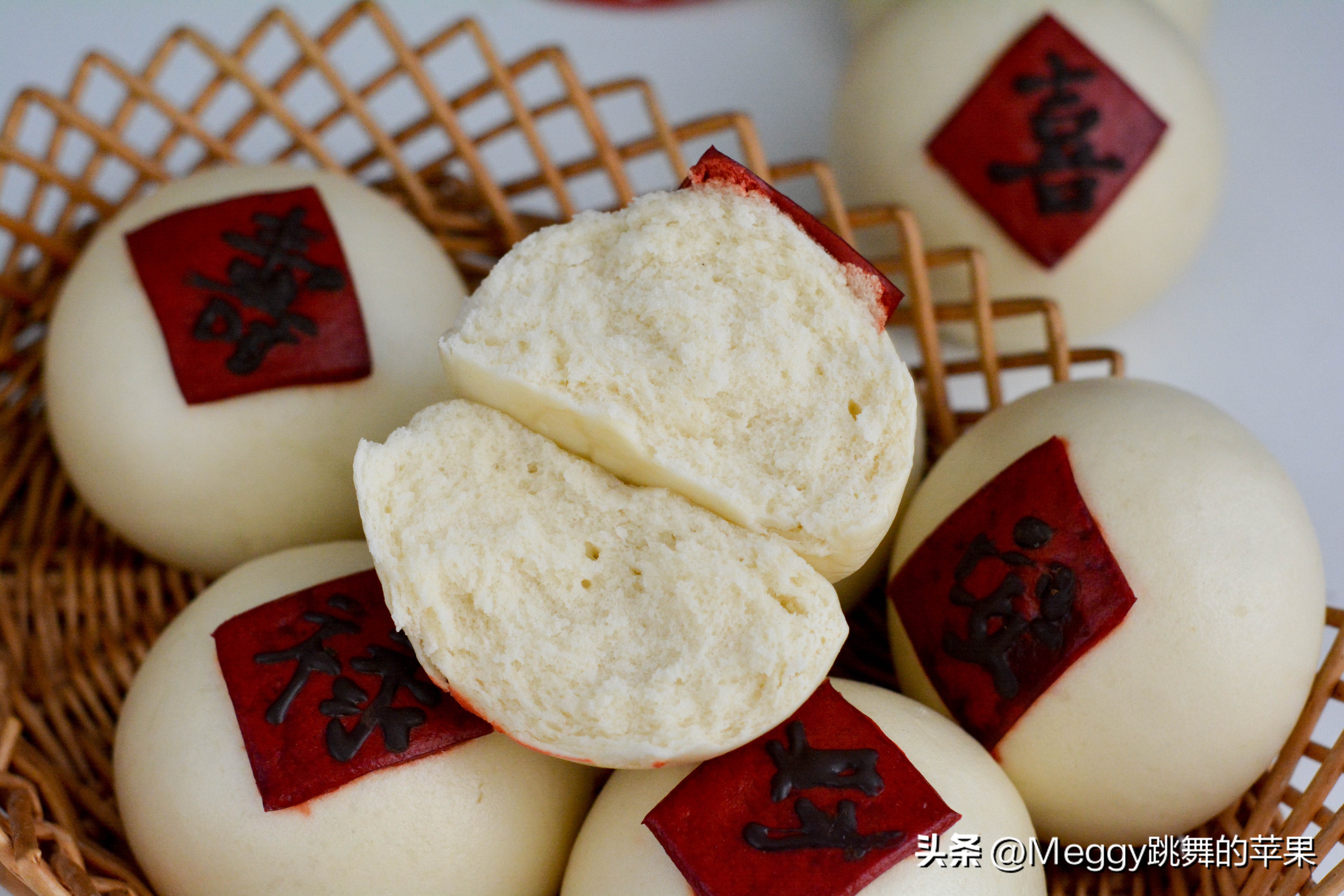 福喜馒头怎么做,花样寿喜馒头