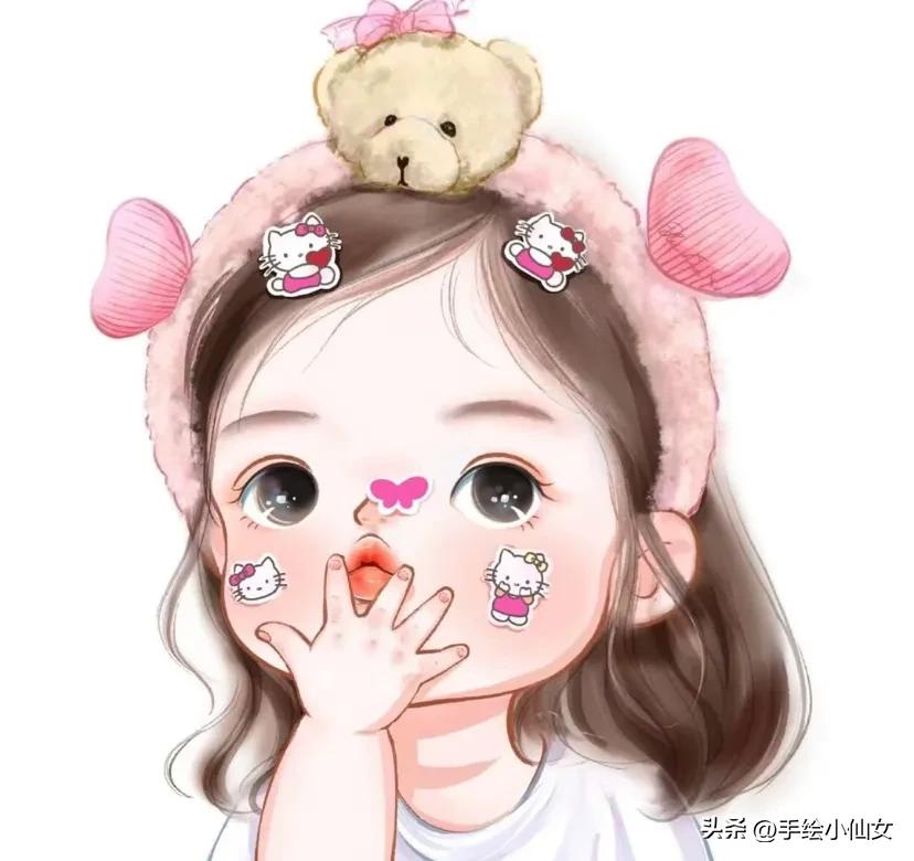 萌到爆可爱小孩子卡通头像,微信头像可爱小女孩萌娃卡通呆萌