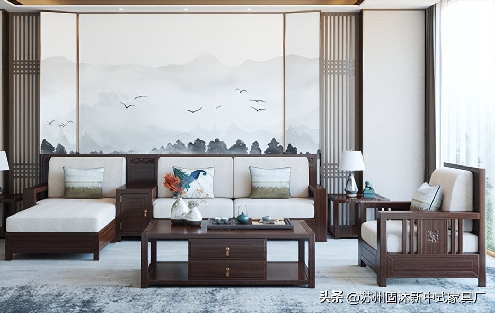 江苏实木中式沙发,中式实木整装沙发