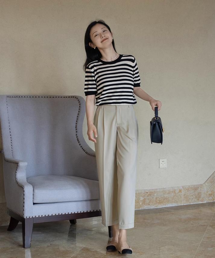 夏季穿什么裤子时髦好看,夏季休闲西裤搭配什么上衣