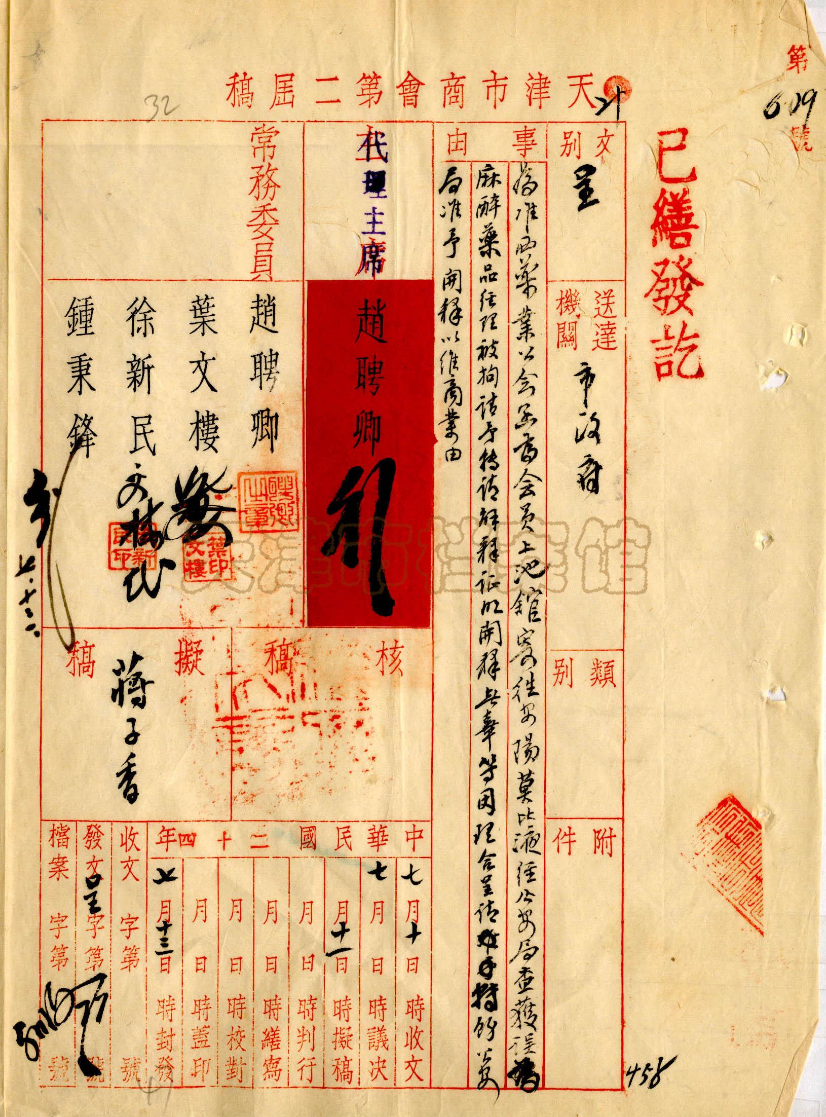 天津上池馆大药房支持抗战的故事