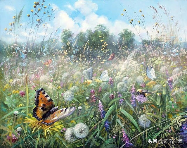 夏天的魅力诗句,夏天的美丽景色绘画