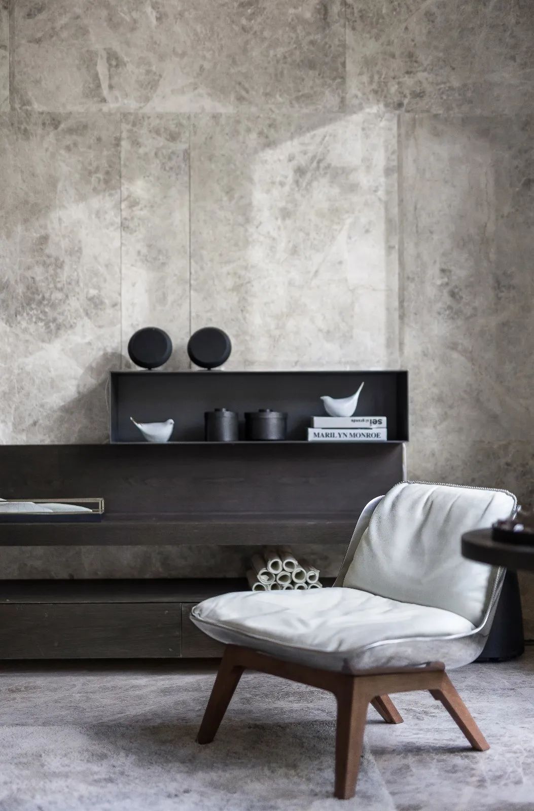 轻奢风电视背景墙大理石灰,新中式高级灰大理石电视背景墙