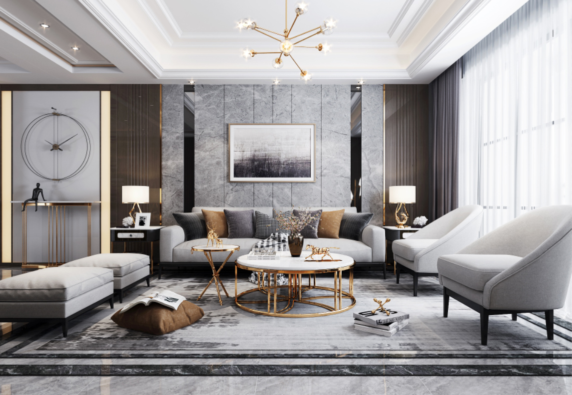 30款客厅吊顶图片,简装吊顶客厅效果图