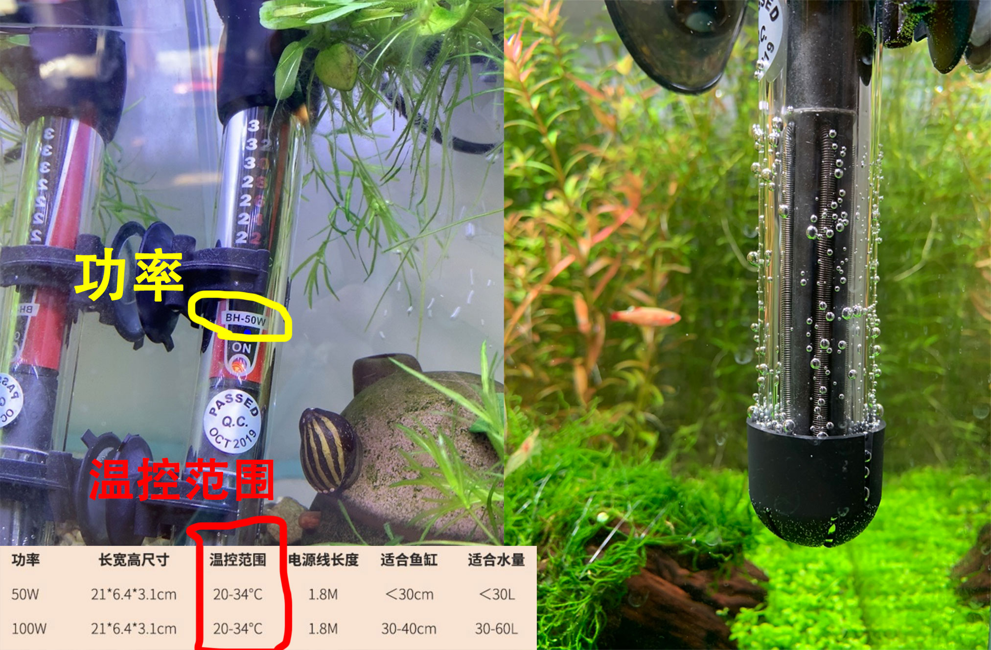 鱼缸加热棒瓦数大好还是小好,加热棒瓦数与温度