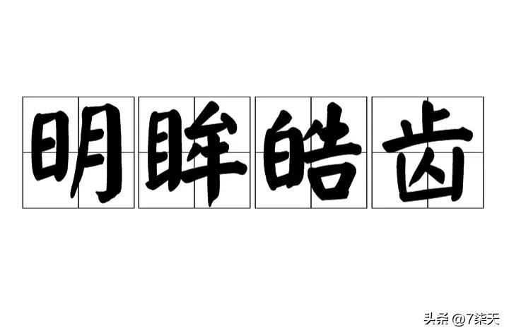 每天学一个成语,类似明眸皓齿的成语