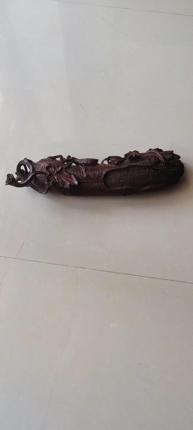 回流老沉香木雕自在观音摆件,回流麒麟摆件