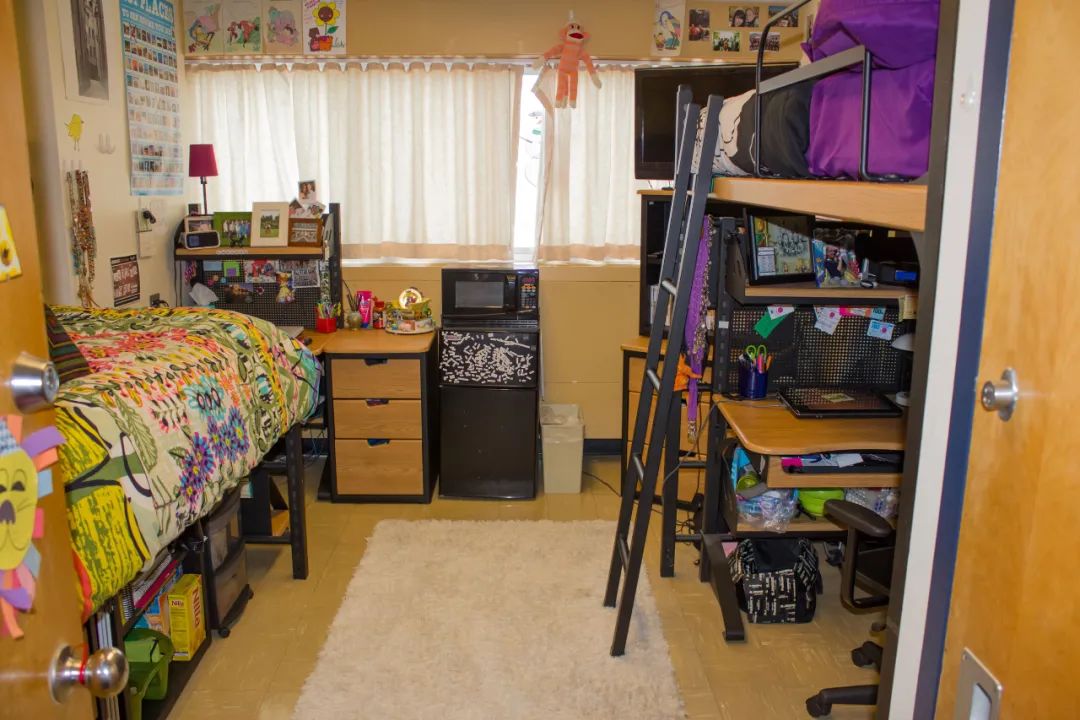 美国大学宿舍对比，一个天上，一个地下