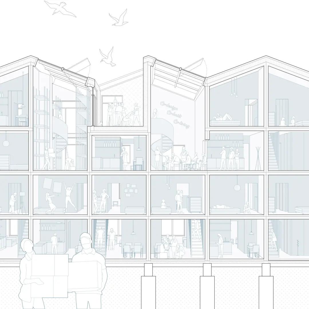 北欧神校奥胡斯建筑学院学生作品：重思建筑的休眠结构