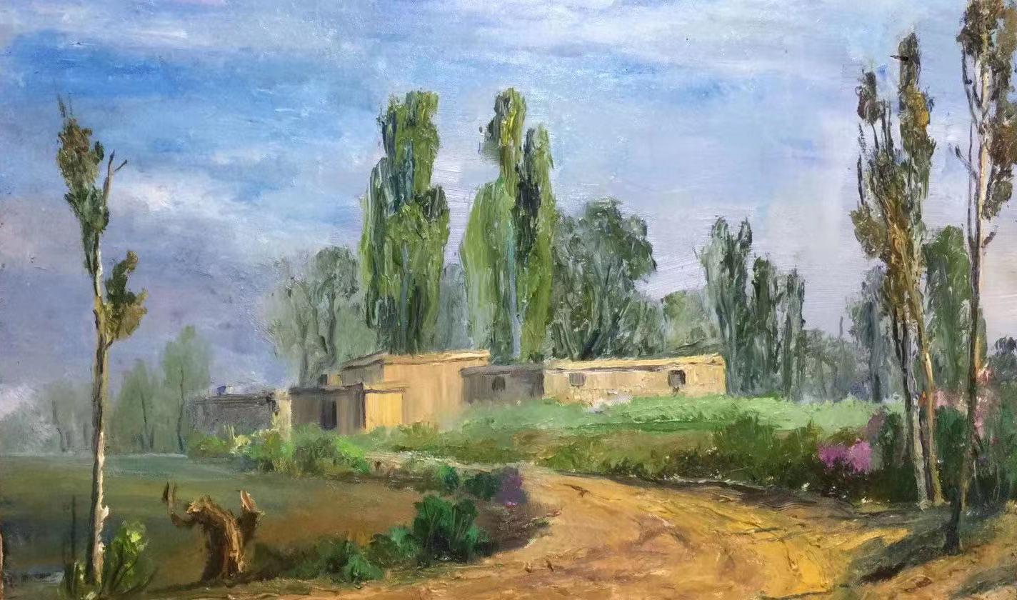 哈孜艾合买提油画最贵的作品,艾合买提江莫明