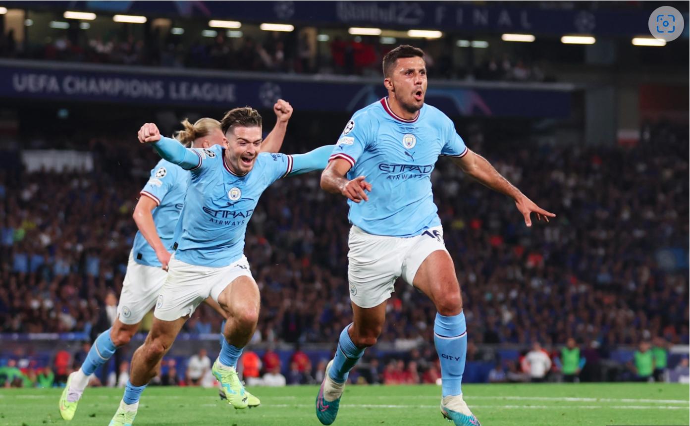 欧冠皇马曼城赛后评价,欧冠决赛曼城1-0国米颁奖视频