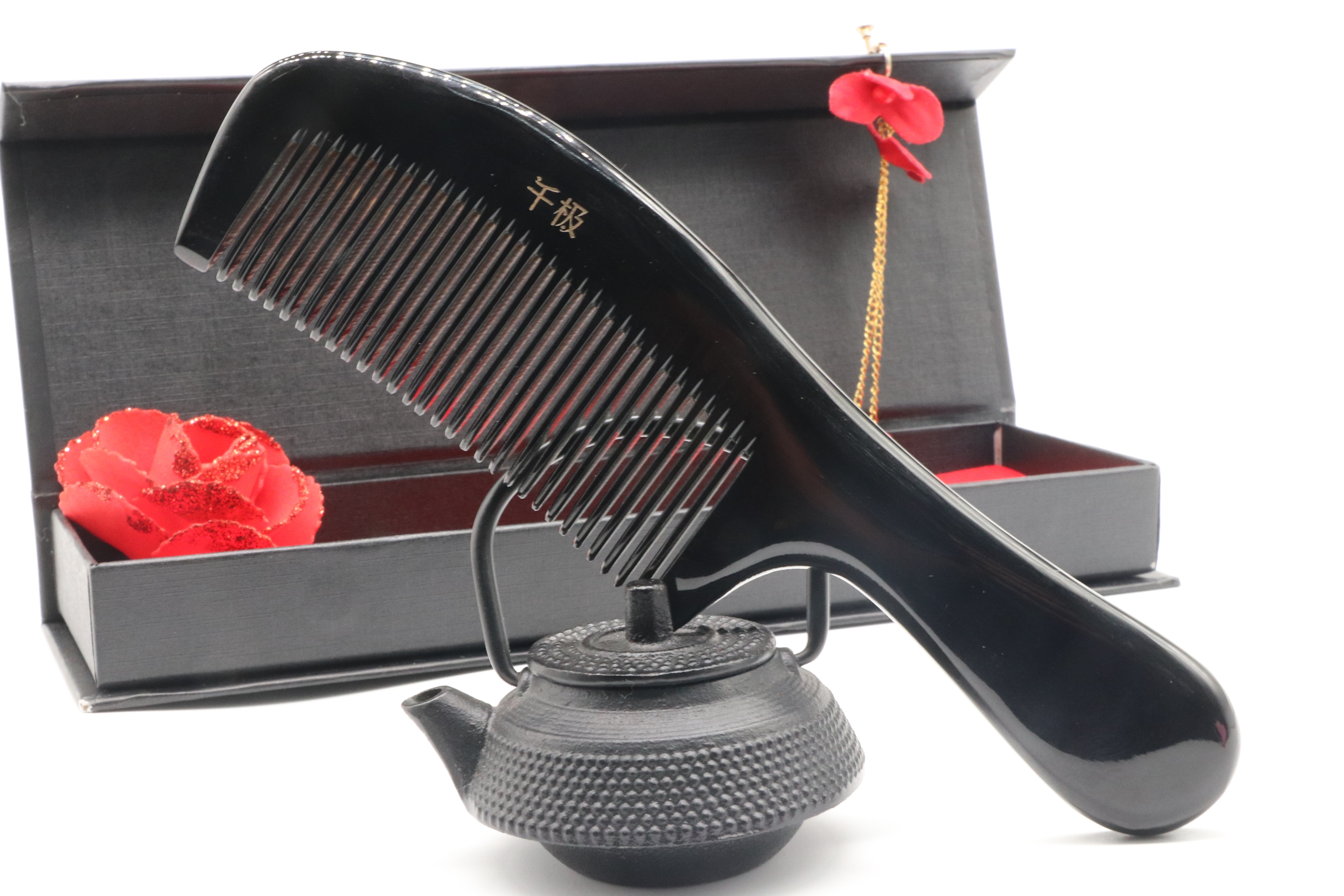 牛角梳价格一般多少,白水牛角梳真假图片