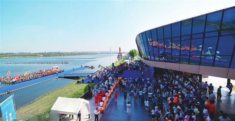 汾河赛龙舟太原,山西汾河碧水赛龙舟